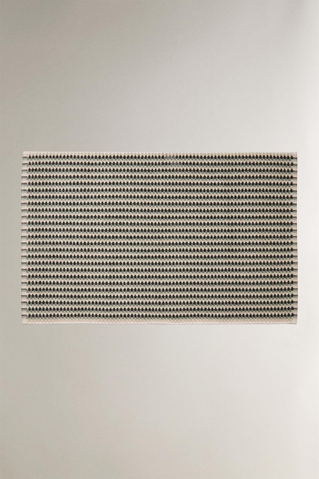 Хлопковый коврик для ванны с геометрическим жаккардовым узором