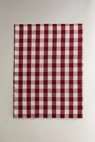 Набор больших хлопковых чайных полотенец в клетку (набор из 2)- Заказать в России