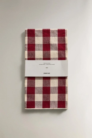 Набор больших хлопковых чайных полотенец в клетку (набор из 2)- Заказать в России