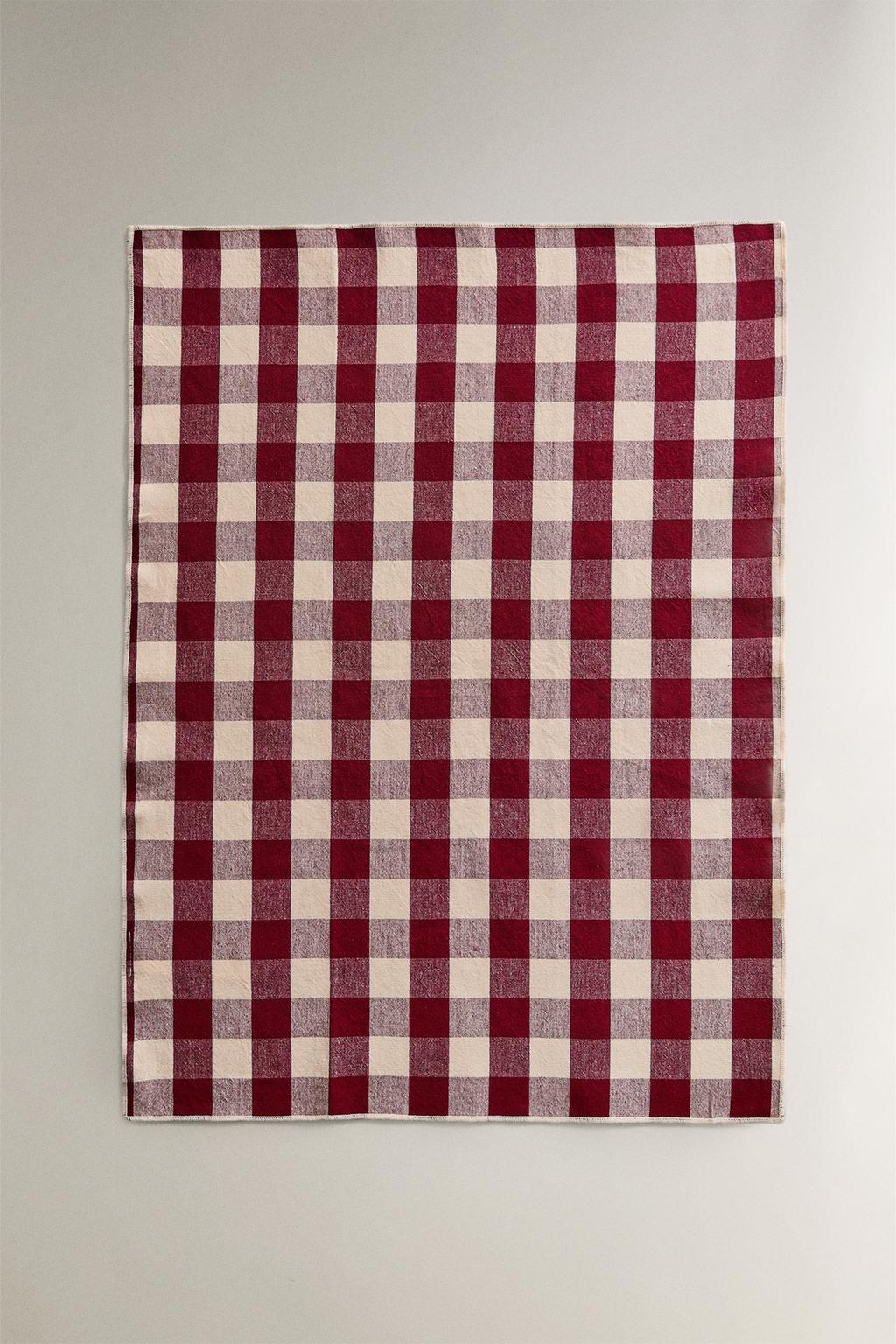 Набор больших хлопковых чайных полотенец в клетку (набор из 2)