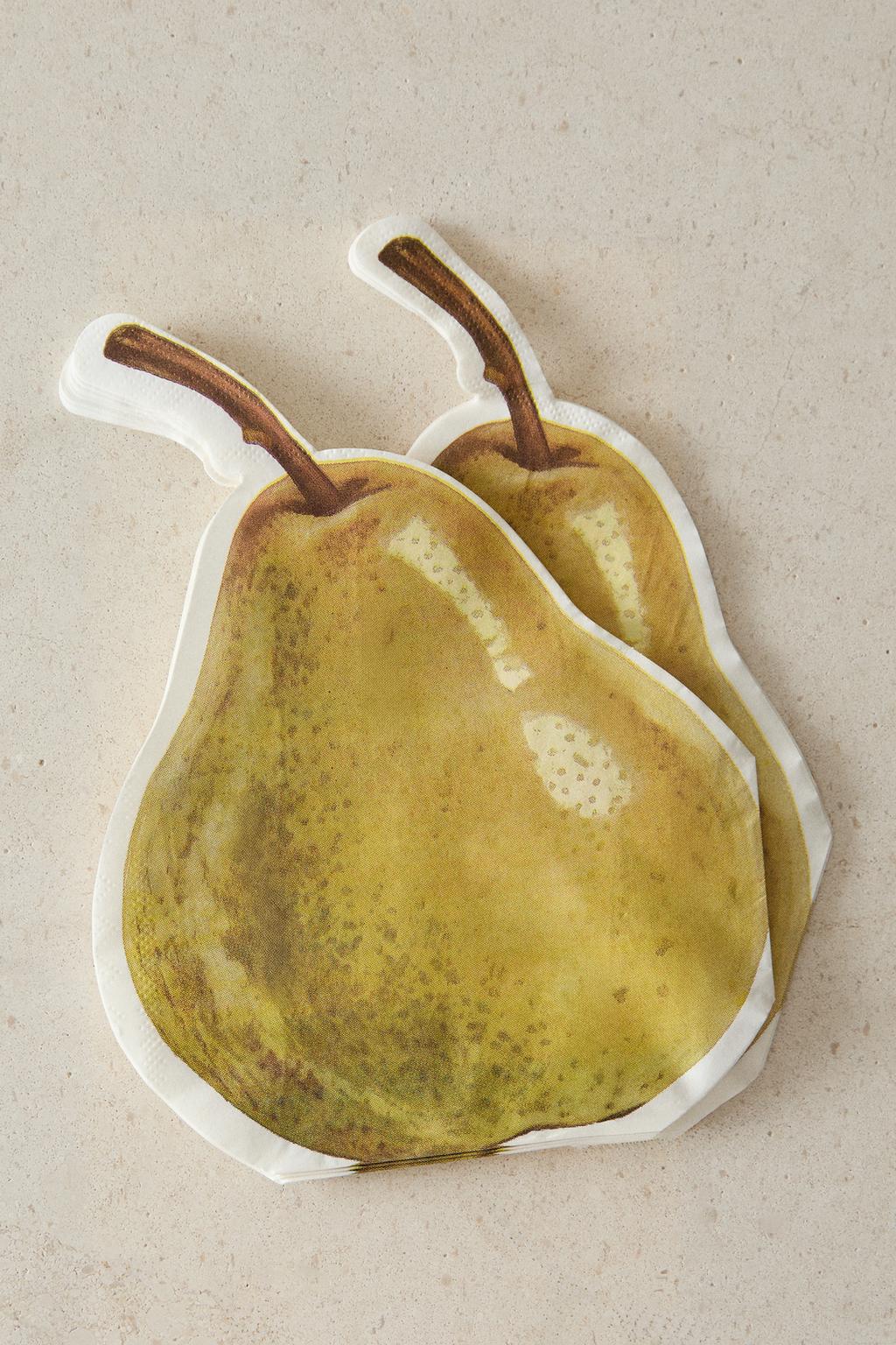 Набор бумажных салфеток с грушей (упаковка из 20 штук)