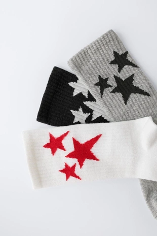 Набор из трех пар носков с принтом «звезды»- Заказать в России