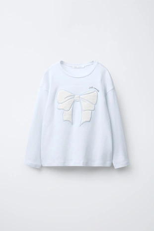 6-14 лет/пижама с бантом и имитацией меха- Заказать в России