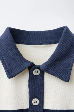 Поло в полоску с этикеткой- Заказать в России