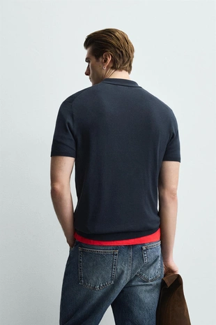 Поло из трикотажа классического кроя