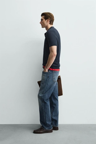 Поло из трикотажа классического кроя