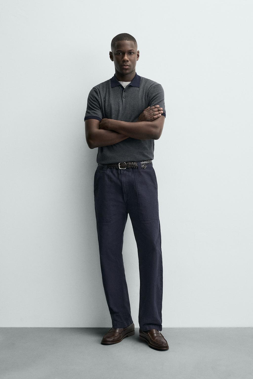 ТРИКОТАЖНОЕ ПОЛО В ПОЛОСКУ КЛАССИЧЕСКОГО КРОЯ