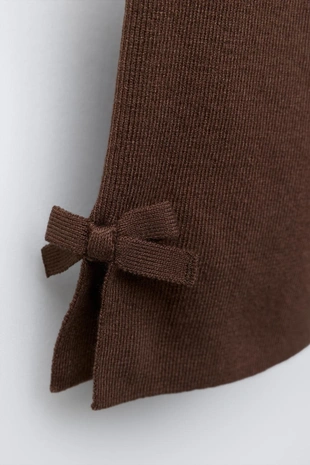 Трикотажные брюки-кюлоты с бантами- Заказать в России