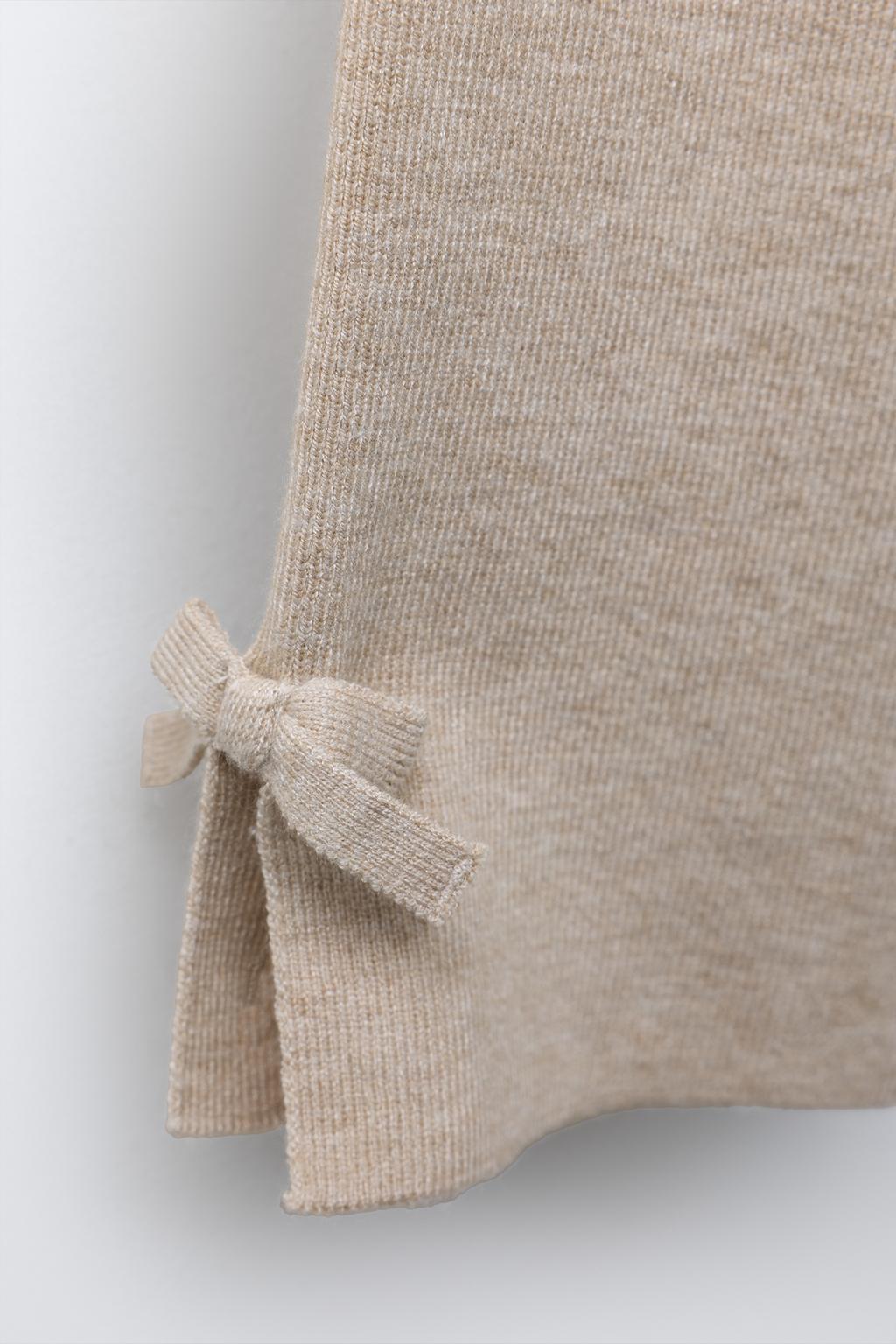 ТРИКОТАЖНЫЕ БРЮКИ-КЮЛОТЫ С БАНТАМИ