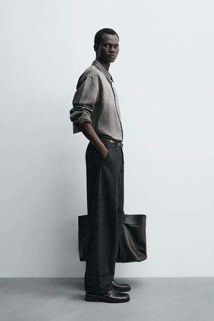 Рубашка RELAXED FIT из выцветшего денима- Заказать в России