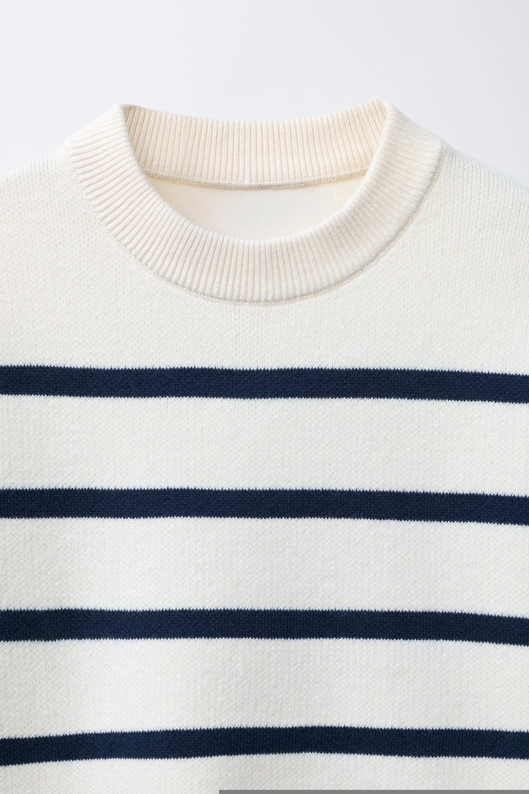 Полосатый вязаный свитер