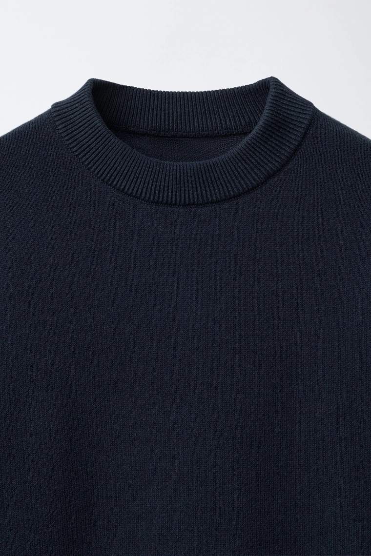 Джемпер с гладким вязанием