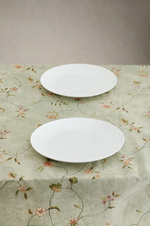 Скатерть с цветочным принтом и кружевным обрезом- Заказать в России