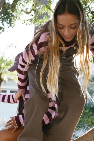 Длинный джинсовый комбинезон- Заказать в России