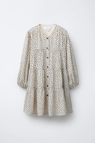 Платье с панелями и горошком- Заказать в России