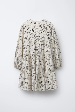 Платье с панелями и горошком- Заказать в России