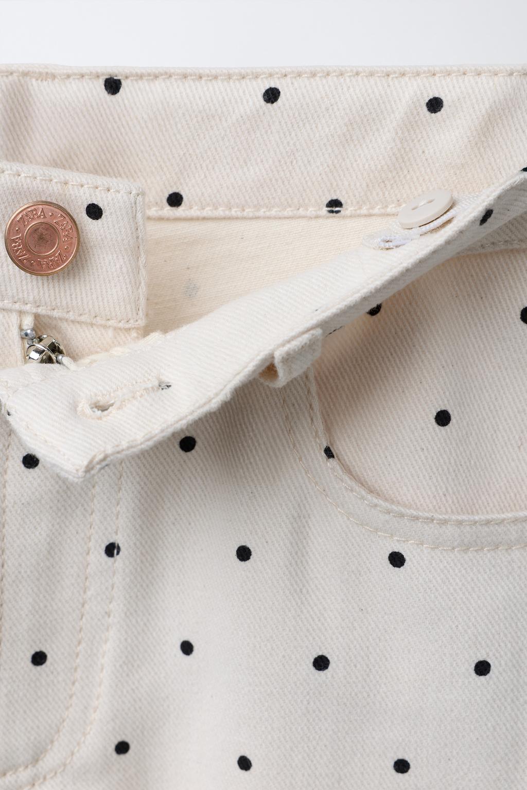 ДЖИНСЫ WIDE LEG В ГОРОШЕК