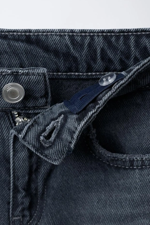 Джинсы WIDE LEG с блестящей бахромой- Заказать в России