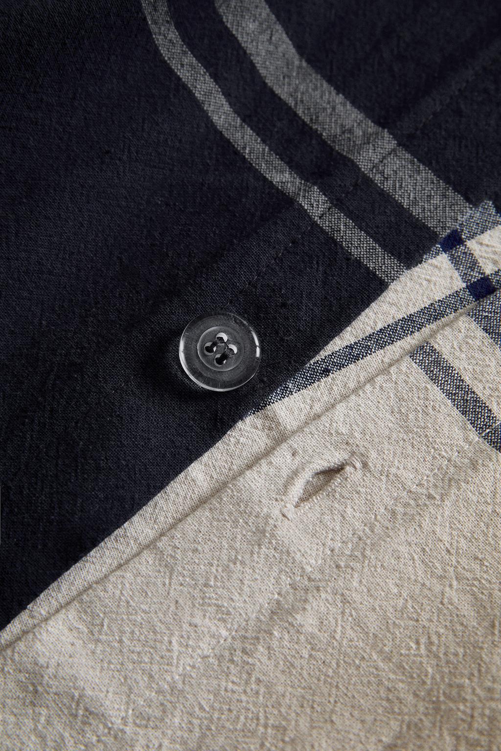 Одеяло из хлопка с дизайном клетки (двухстороннее)