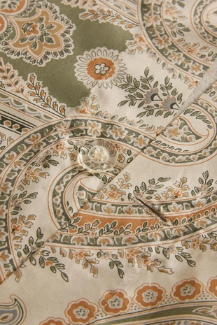 Покрывало из хлопкового сатина с рисунком пейсли (300TC)- Заказать в России