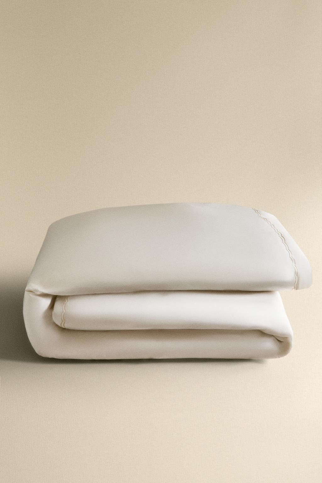 Покрывало из хлопкового сатина с отделкой (300 нитей)