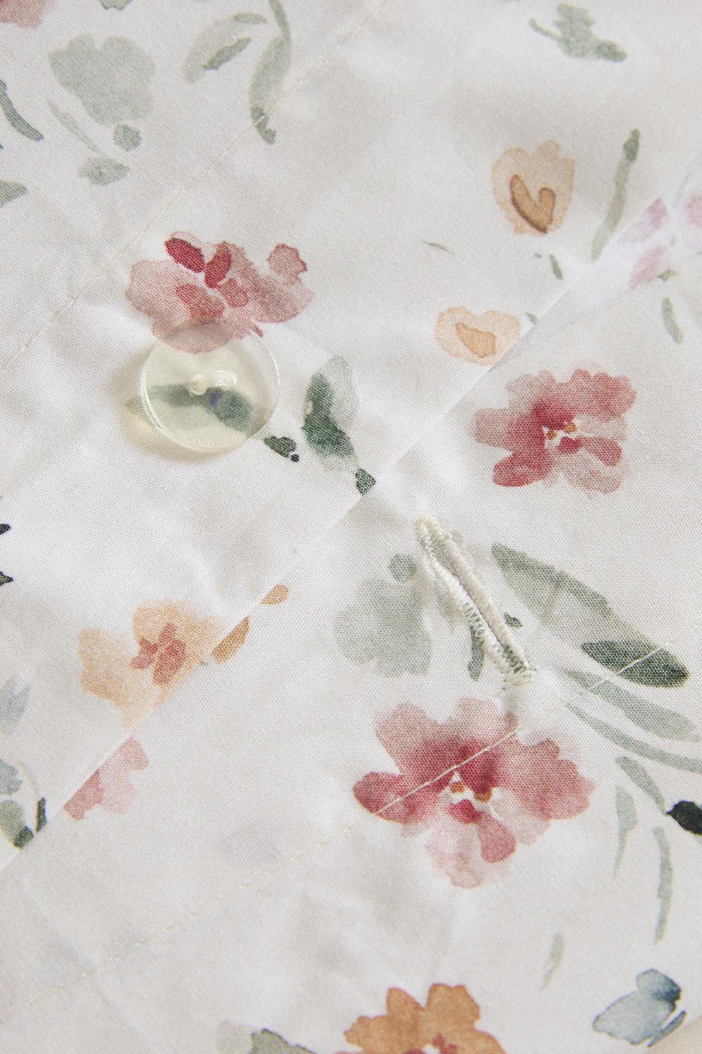 Покрывало для одеяла из хлопка перкаль с цветочным узором (200 нитей)