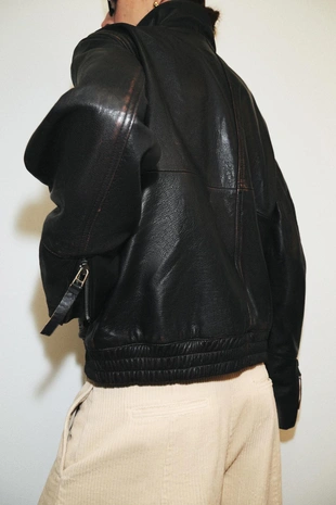 Бомбер из 100% кожи — ZW COLLECTION LIMITED EDITION- Заказать в России