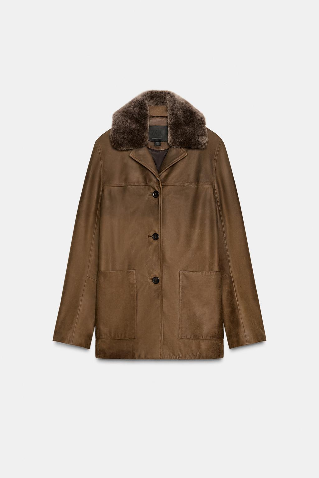 Куртка из коллекции zw из натуральной кожи