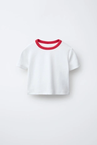 Рубашка в полоску с контрастной планкой на воротнике. футболка в упаковке- Заказать в России