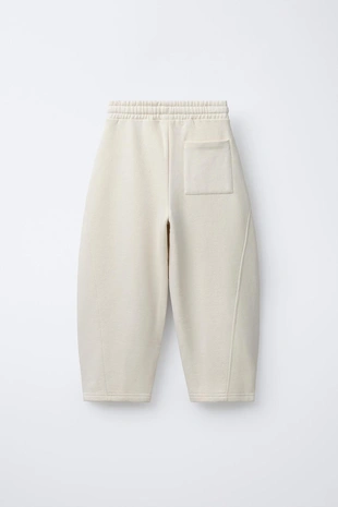 Брюки BARREL из мягкой ткани с нашивкой- Заказать в России