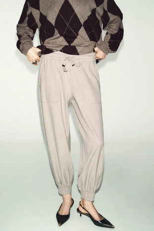 Брюки-джоггеры с манжетами