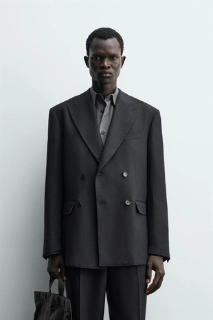 Двубортный костюмный блейзер- Заказать в России