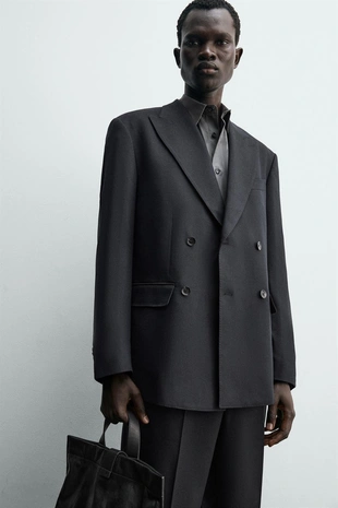 Двубортный костюмный блейзер- Заказать в России