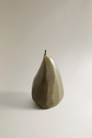 Декоративная зеленая свеча в форме капли- Заказать в России