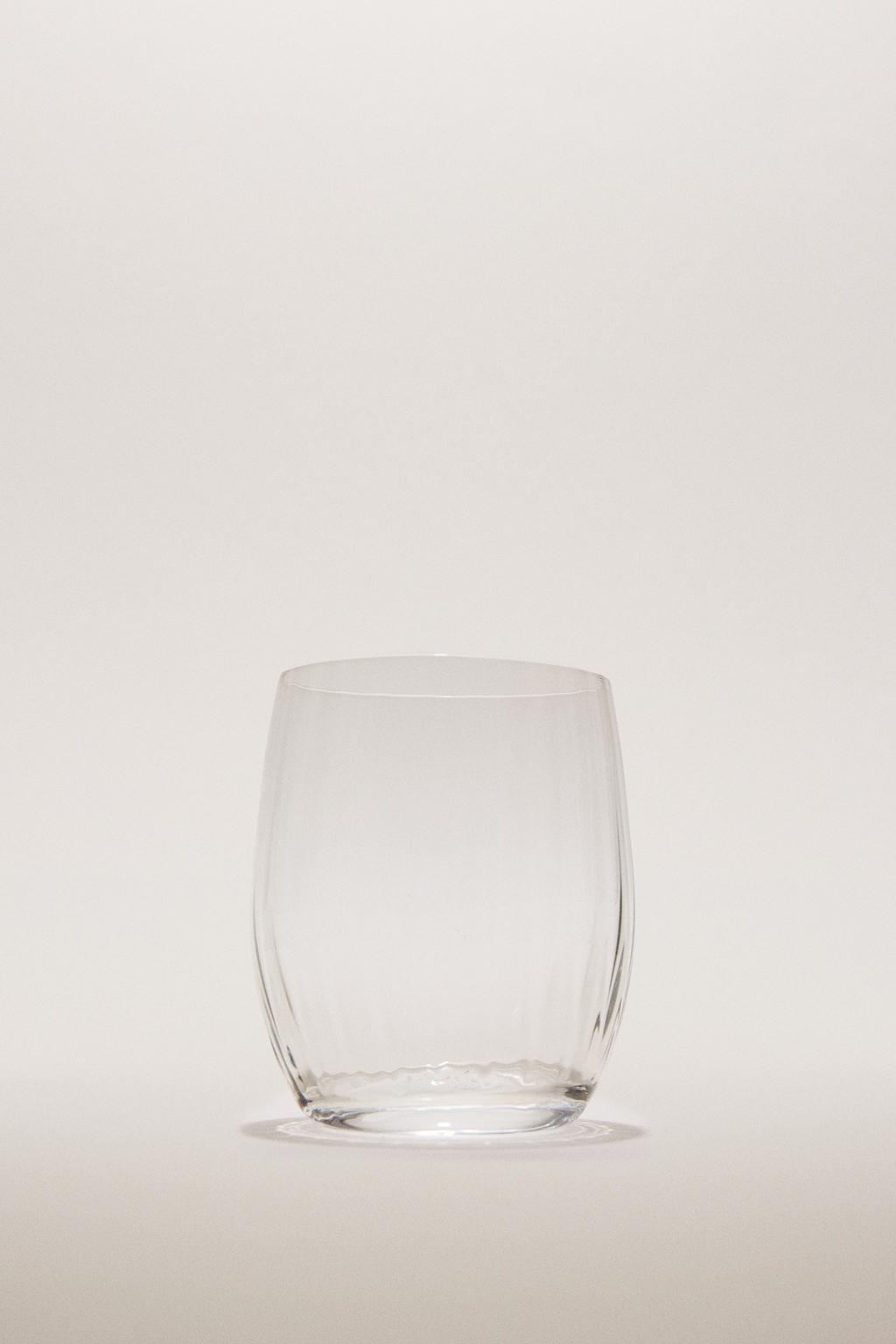 Стакан для газировки богемия с линиями из хрусталя