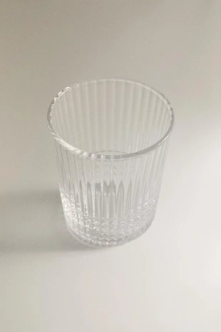 Стакан из стекла с рельефным геометрическим узором- Заказать в России