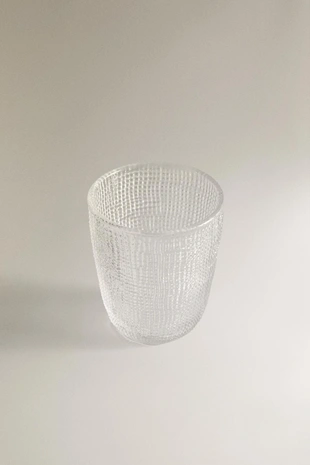 Стакан из стекла с рельефным узором- Заказать в России