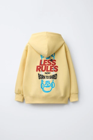 Худи с капюшоном и скейт-принтом- Заказать в России