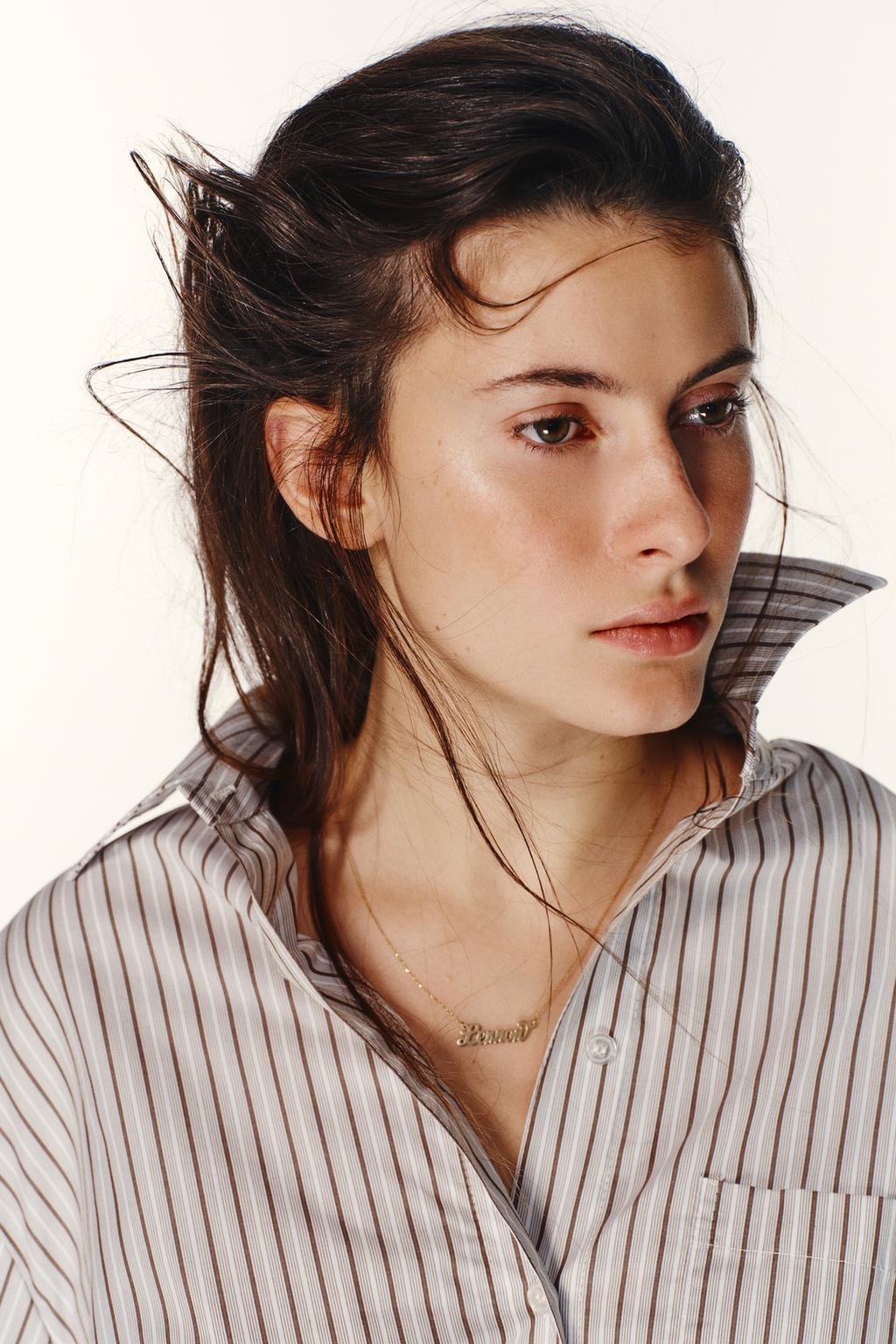 РУБАШКА ОВЕРСАЙЗ В ПОЛОСКУ С РУКАВАМИ «ЛЕТУЧАЯ МЫШЬ»