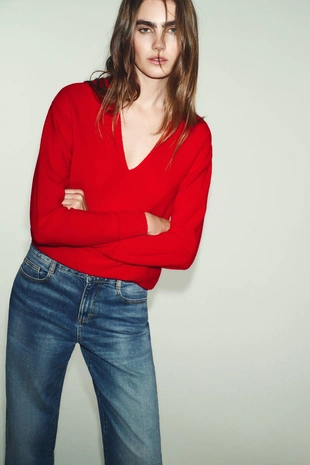 Джинсы Z.07 RELAXED FIT с высокой посадкой и отворотами- Заказать в России