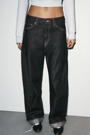 Джинсы TRF BAGGY FOLDED со средней посадкой