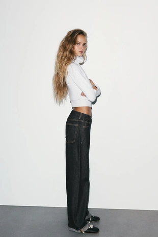 Джинсы TRF BAGGY FOLDED со средней посадкой