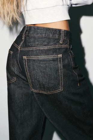 Джинсы TRF BAGGY FOLDED со средней посадкой