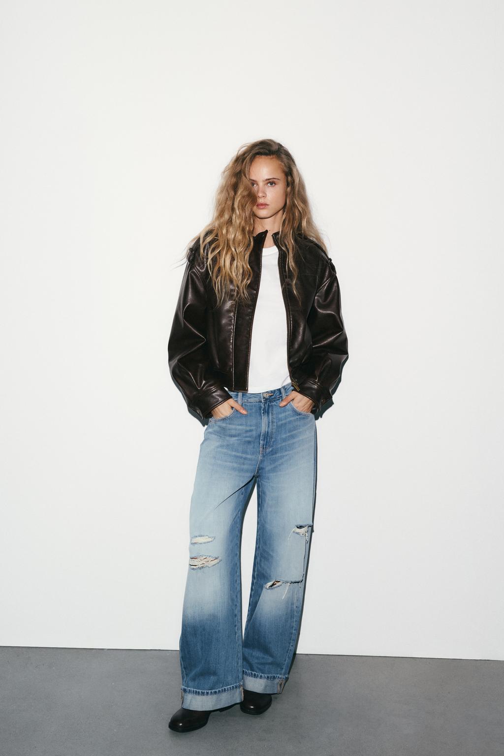 ДЖИНСЫ TRF BAGGY FOLDED С РАЗРЕЗАМИ