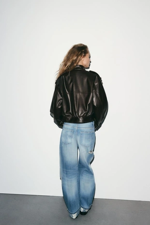 Джинсы TRF BAGGY FOLDED с разрезами- Заказать в России