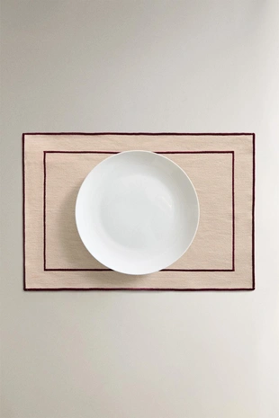 Хлопковый подстольник с каймой- Заказать в России