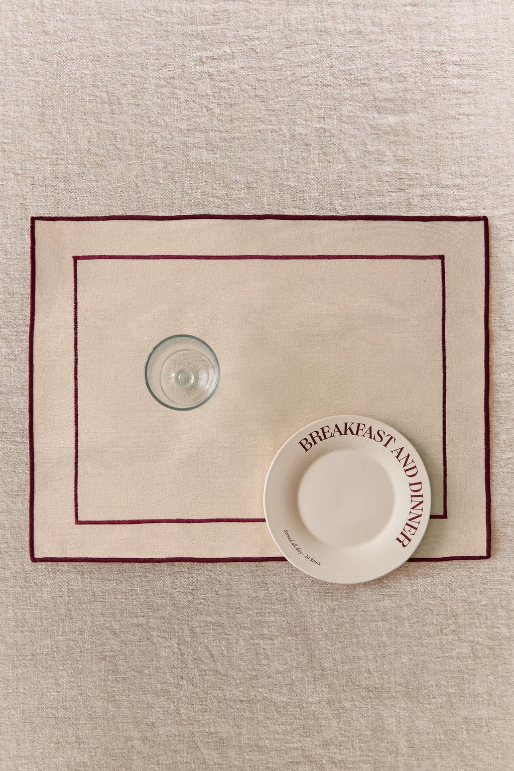 Хлопковый подстольник с каймой