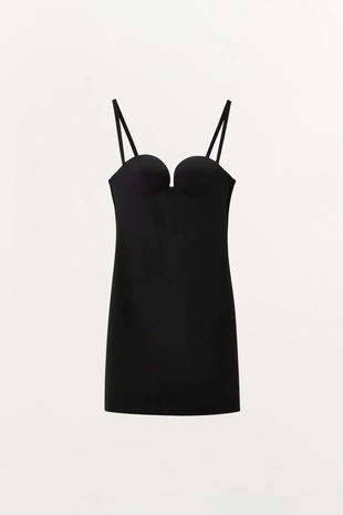 Мини-платье из полиамида с эффектом BODY SHAPE- Заказать в России