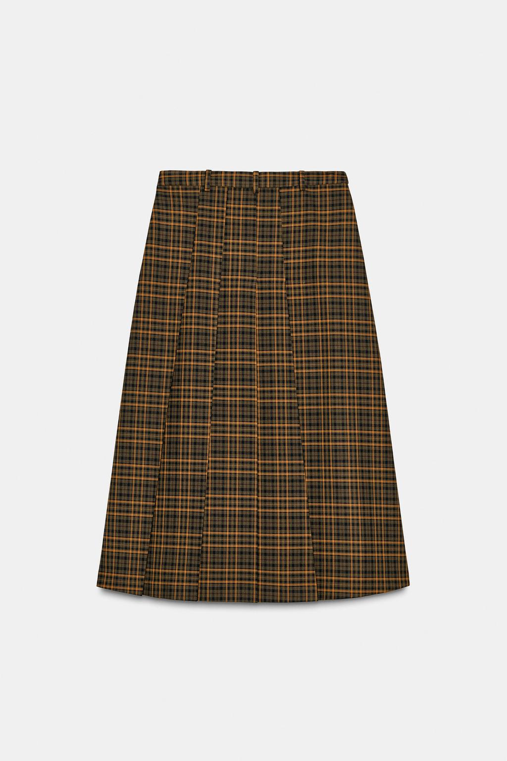 ЮБКА МИДИ В КЛЕТКУ — ZW COLLECTION