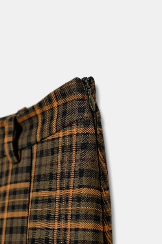 ЮБКА МИДИ В КЛЕТКУ — коллекция Zara «ZW»